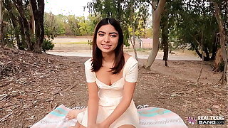 Real Teens - Cute 19 Year Old Latina Shoots Their way Designing Porn