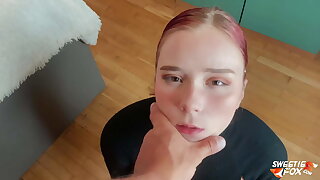 Beggar fucks obedient redhead in face and pussy